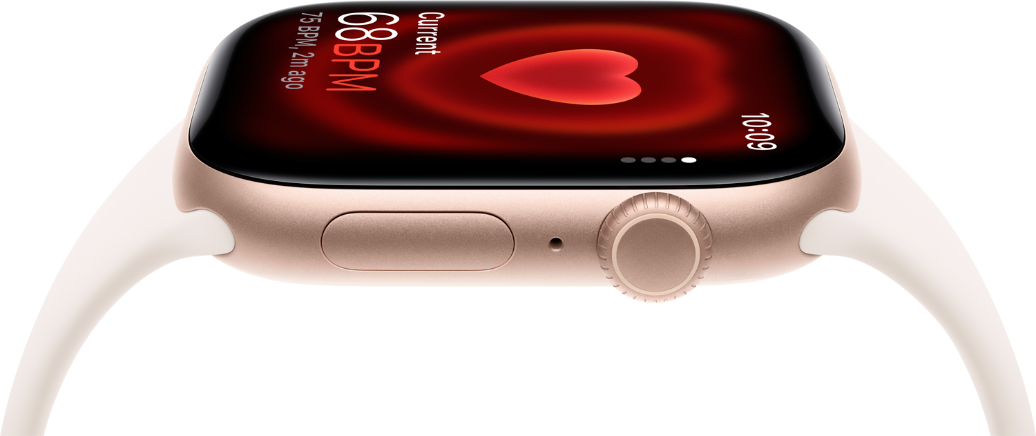 Apple Watch Series 11 (46mm), χρώμα κάσας: Rose Gold Aluminum, λουρί: Light Blush Sport Band