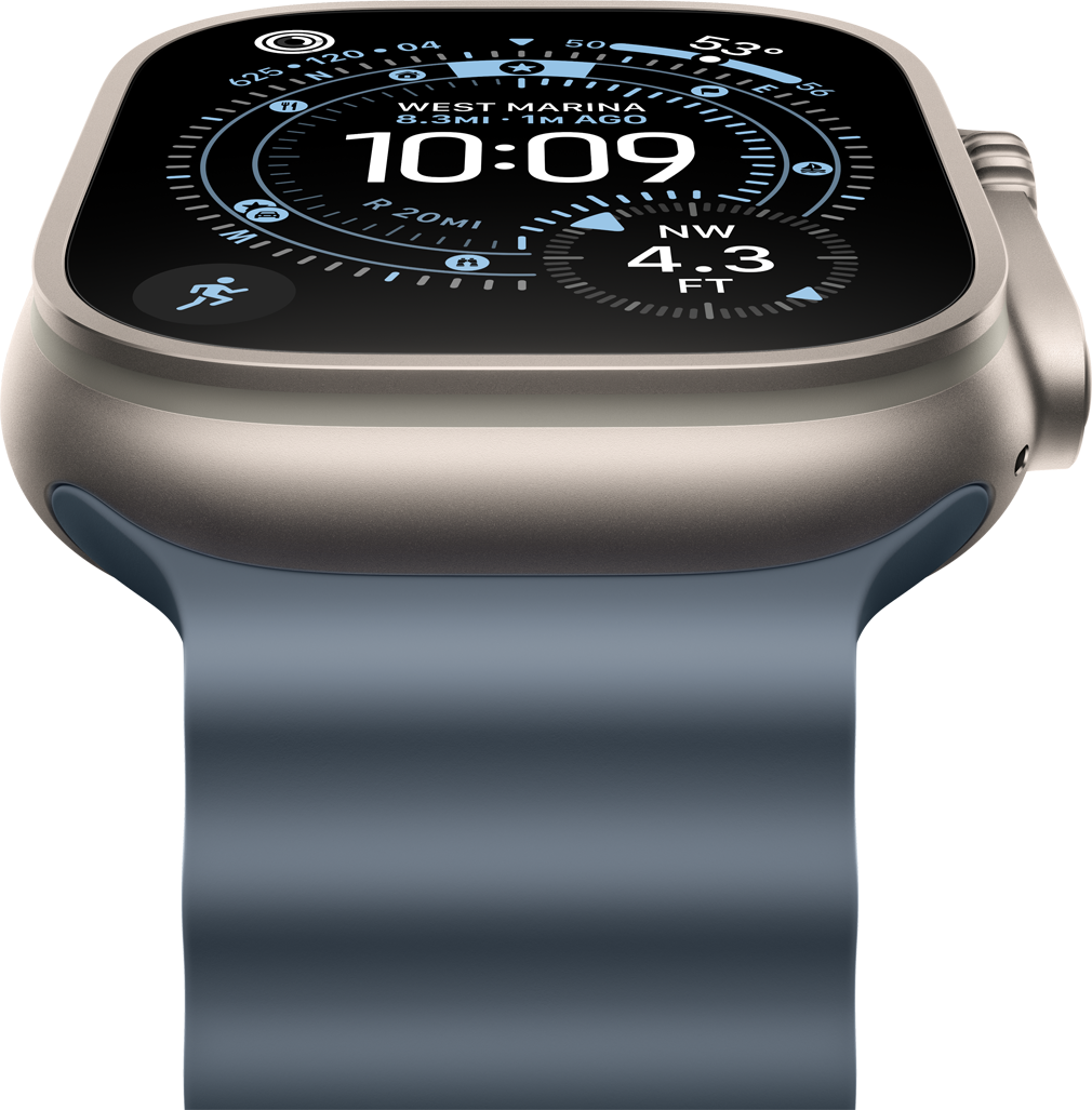 Apple Watch Ultra 3 - 49mm (Κάσα: Natural Titanium) (Χρώμα λουριού: Blue Ocean)