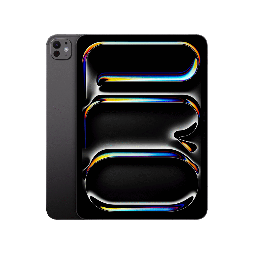 iPad Pro, πίσω όψη, Space Black, Pro σύστημα κάμερας, iPad Pro, μπροστά όψη, bezel μαύρης οθόνης, στρογγυλεμένες γωνίες, 11 ίντσες, M5 Chip, Wi-Fi