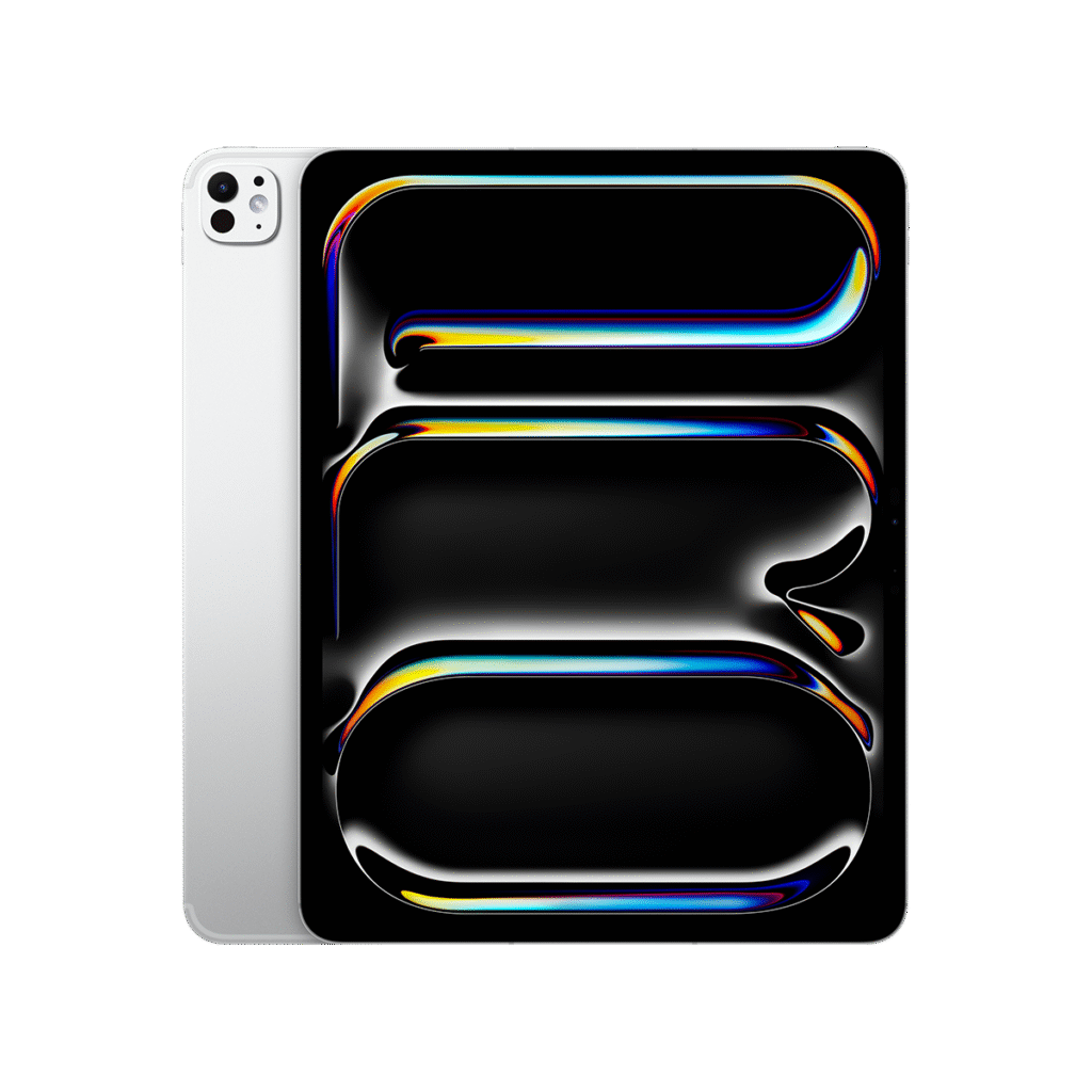 iPad Pro, πίσω όψη, Silver, Pro σύστημα κάμερας, iPad Pro, μπροστά όψη, bezel μαύρης οθόνης, στρογγυλεμένες γωνίες, 13 ίντσες, M5 Chip, Wi-Fi & Cellular