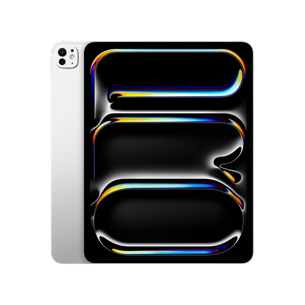 iPad Pro, πίσω όψη, Silver, Pro σύστημα κάμερας, iPad Pro, μπροστά όψη, bezel μαύρης οθόνης, στρογγυλεμένες γωνίες, 13 ίντσες, M5 Chip, Wi-Fi