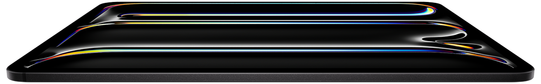iPad Pro, οριζόντια διάταξη, μπροστά όψη, space black χρώμα, περίβλημα από αλουμίνιο και γυαλί