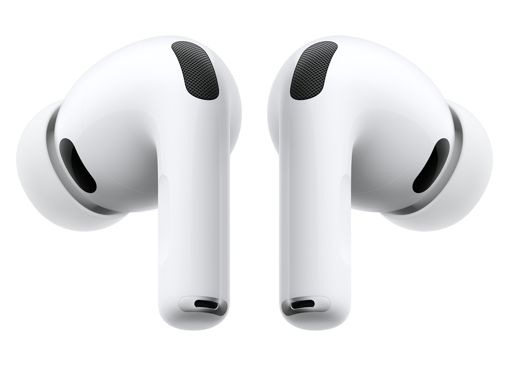 AirPods Pro 3, λευκό χρώμα, με άκρα ακουστηκών από σιλικόνη